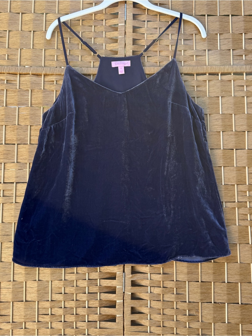 Lilly Pulitzer Viscose & Silk Camisole Navy Blue Women’s Medium